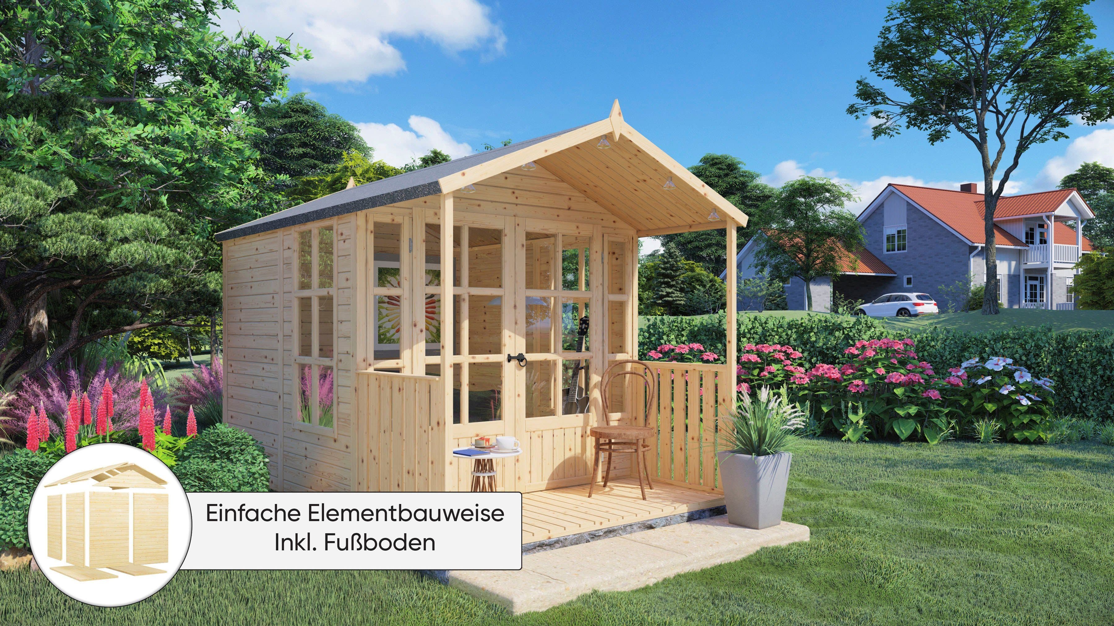 Gartenhaus BERTILO Salisbury Massivholz Beige Naturbelassen - Bild 2