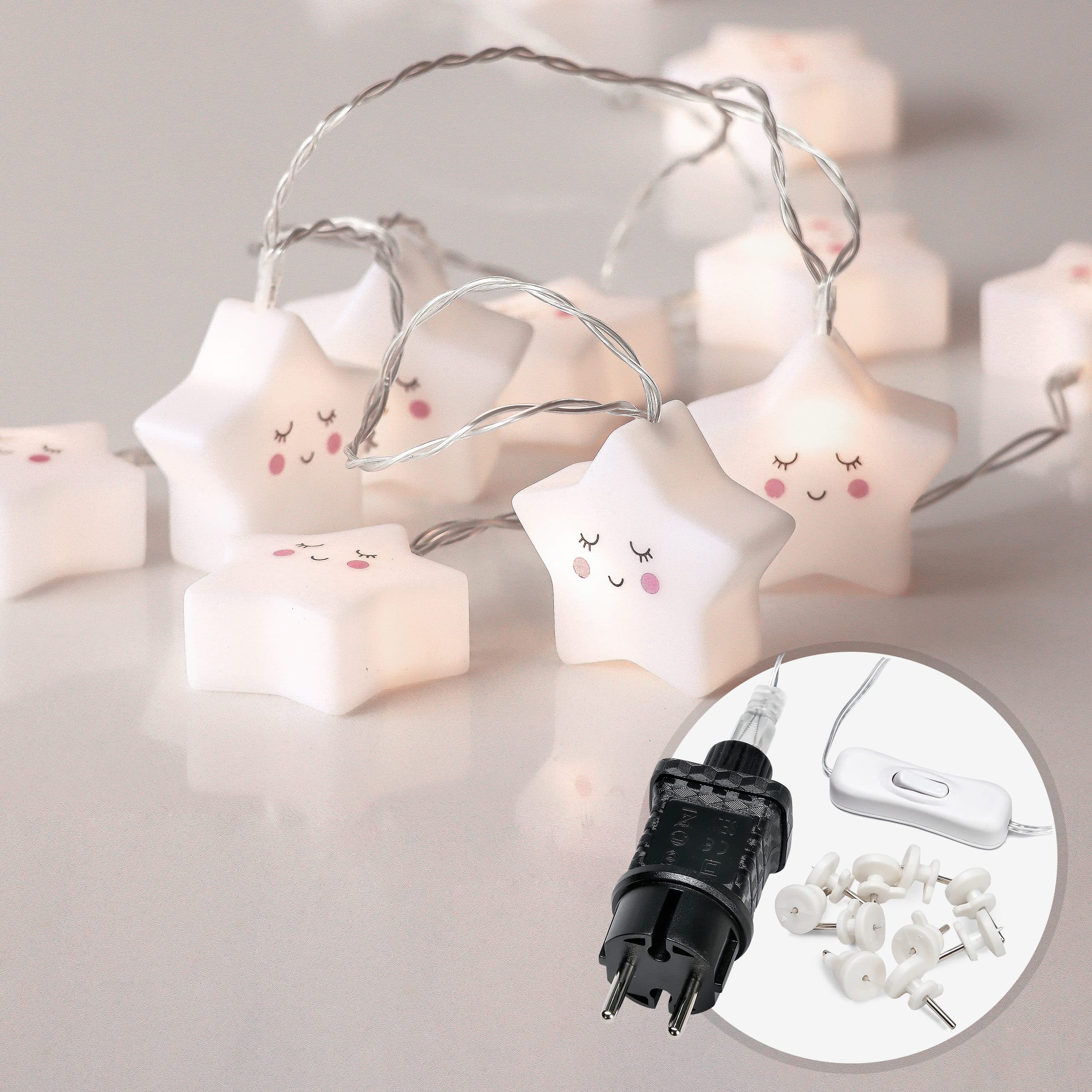 COZY HOME LED-Lichterkette Stern 20 LEDs Warmweiß 5m Timer - Bild 2