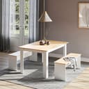 Vicco Sitzgruppe Sentio Weiß/Goldkraft Eiche 3-tlg Bild 2