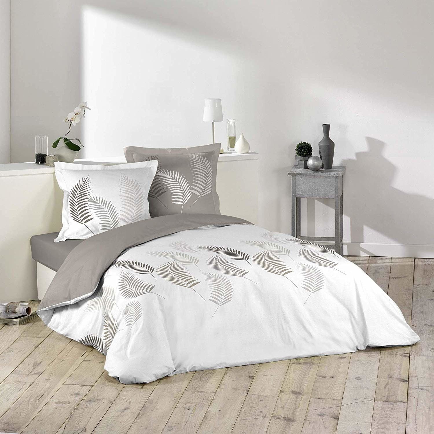 Douceur d'intérieur Bettwäsche-Set Goyave 3-teilig Baumwolle Weiß - Bild 2