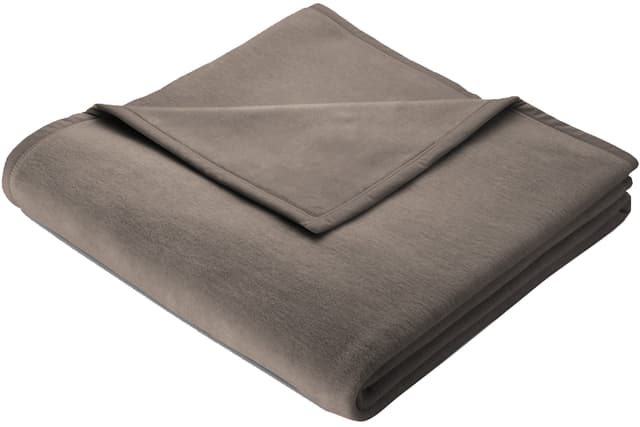 Biederlack Wohndecke Cotton Home Uni Design Kuscheldecke Taupe
