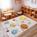 Carpettex Kinderteppich Planeten Design Beige Bunt Rechteckig Bild 2