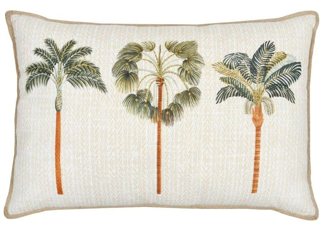 SCHÖNER LEBEN. Dekokissen Casablanca Palmen Beige Grün - Bild 2