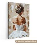 OneMillionCanvasses® Leinwandbild Frau - Farbe - Abstrakt - Beige - Modern Bild 2