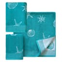 DYCKHOFF Handtuch Set Seashell Türkis 3-tlg. Walkfrottee Baumwolle Bild 2