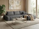 Beautysofa Ecksofa DRACO L mit Schlaffunktion & Bettkasten Anthrazit Bild 2