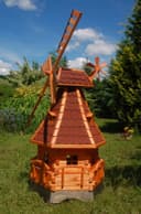 DSH DEKO SHOP HANNUSCH Garten-Windmühle Norddeutsch Rot Solar Bild 2