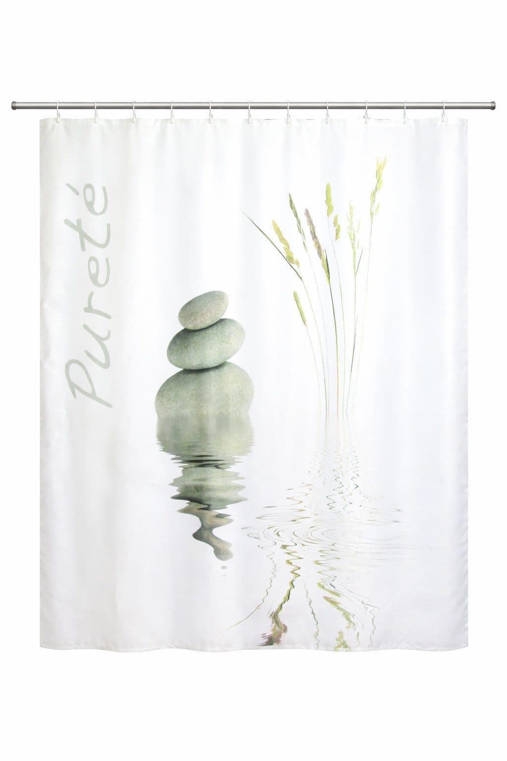 Clever-Kauf-24 Duschvorhang Pureté Steinmotiv Beige 180x200cm - Bild 2