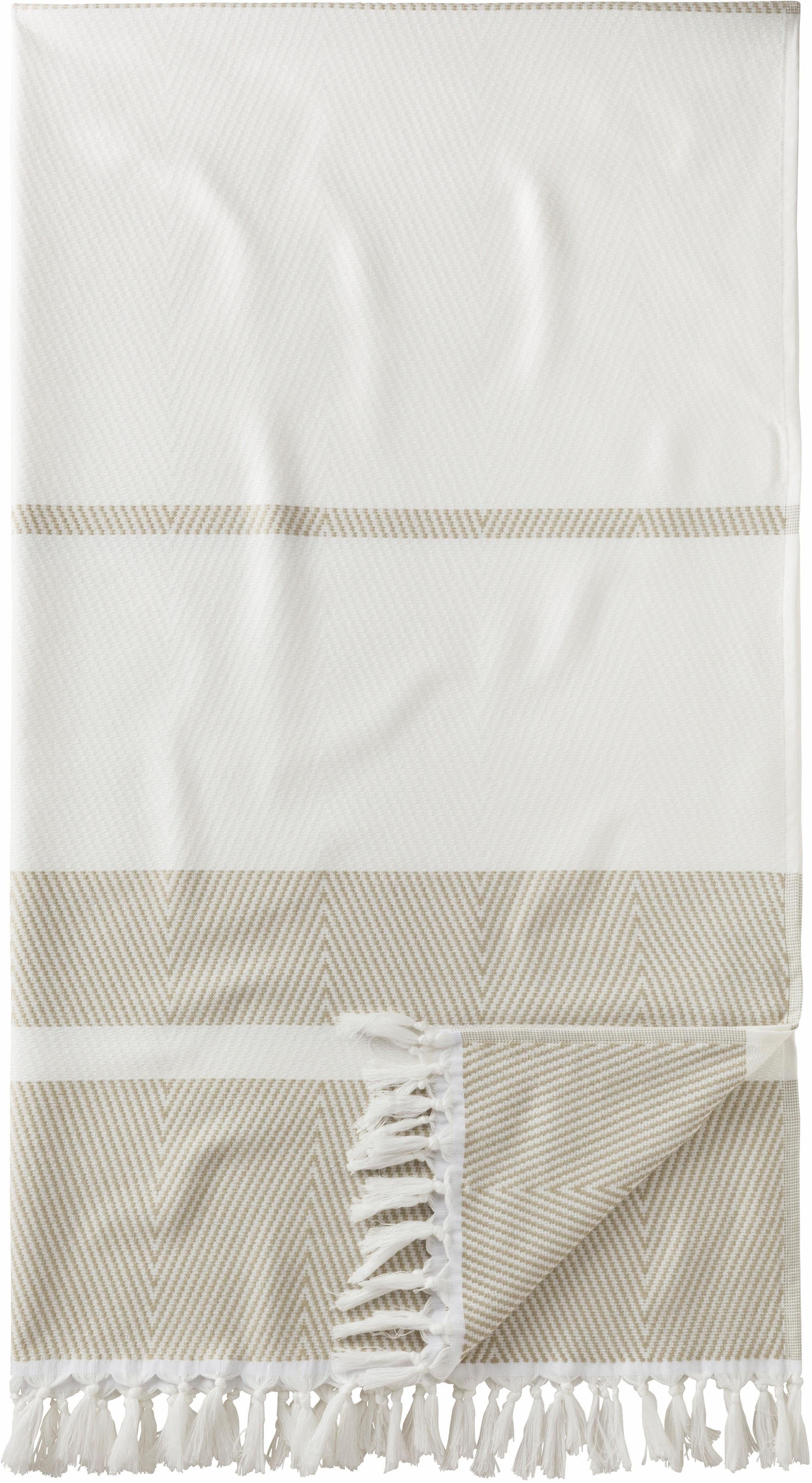 Egeria Hamamtuch Pestemal Herri Beige Gemustert 100x180cm - Bild 2