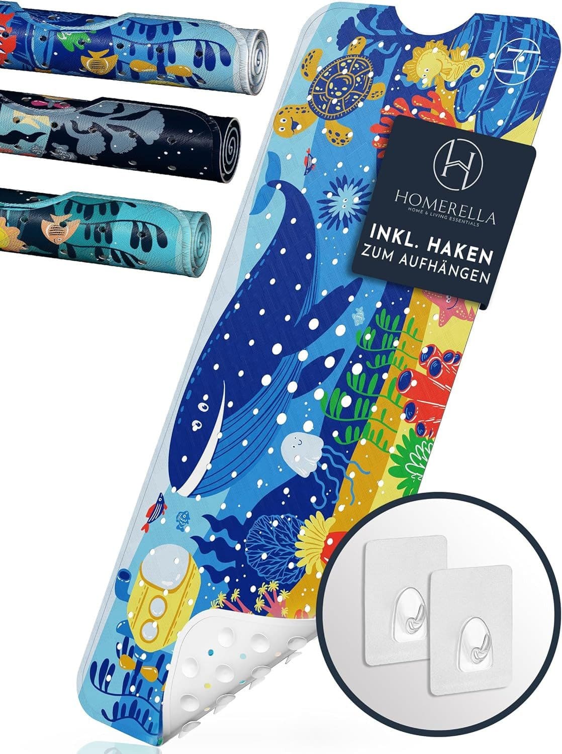 Homerella Badematte Rutschfest Kinder Blau 100x40cm - Bild 2