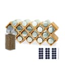 relaxdays Gewürzregal Bambus mit Gläsern, L Bild 2