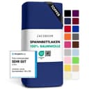 Jacobson Spannbettlaken TOPPER 100% Baumwolle Jersey Blau Bild 2