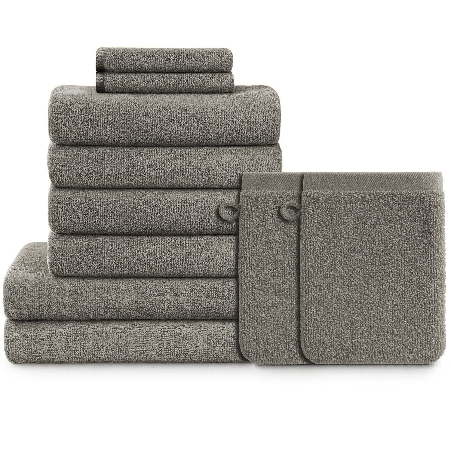 Blumtal Handtuch Set 10-tlg. Grau 100% Baumwolle Frottee - Bild 2