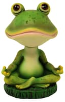 MystiCalls Wackelkopf Yoga Frosch Dekofigur Grün Polyresin Bild 2