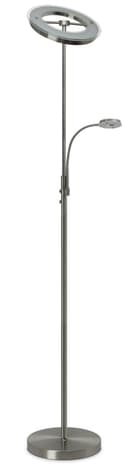 TRANGO LED Stehlampe Touchdimmer Satiniertes Glas Silber Bild 2