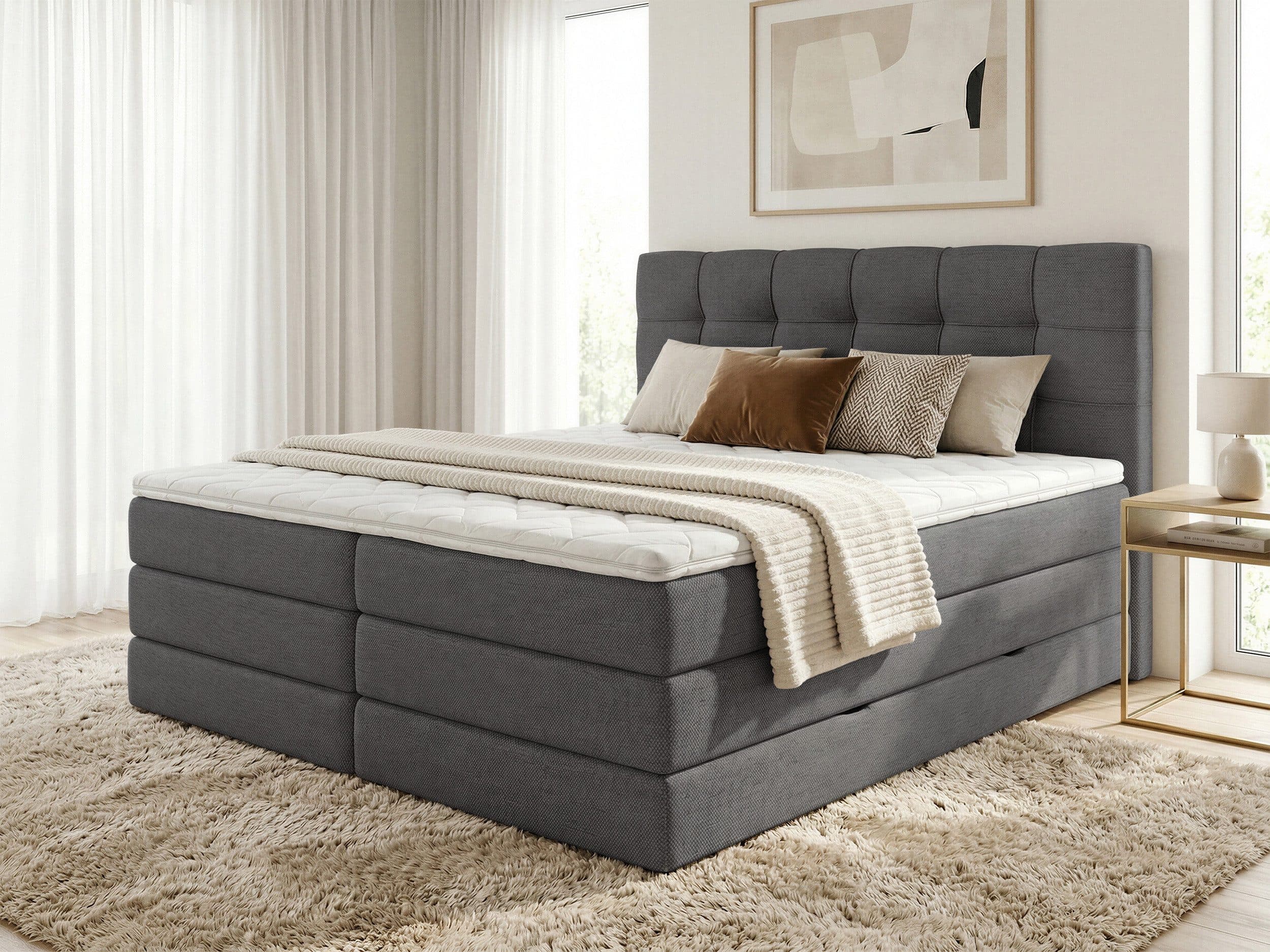 Sofnet Boxspringbett Best XL mit Bettkästen und Topper - Bild 2