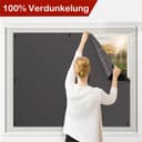 BTTO V&G Verdunklungsrollo Ohne Bohren Schwarz Saugnäpfe Bild 2