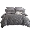 KEAYOO Bettwäsche Linienmuster aus Dreiecken 2-teilig Grau Baumwolle Mit Reißverschluss Bild 2