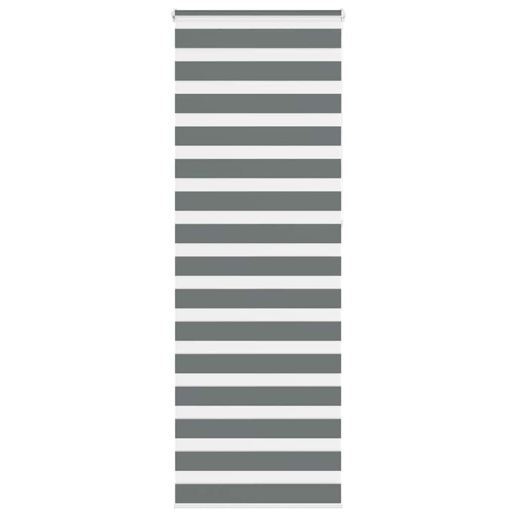 vidaXL Doppelrollo Dunkelgrau 75x230 cm Polyester Zebra-Jalousie - Bild 2