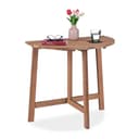 relaxdays Halbrunder Klapptisch aus Holz Dunkelbraun Bild 2