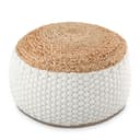 Amagohome Jute Sitzhocker Rund Quadratisch Weiß Bild 2
