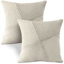 Amilian Kissenbezüge 2er Set 40x40 cm Modern Beige Bild 2