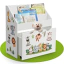 Juskys Kinder Bücherregal 3 Fächer mit Spielzeugkiste Weiß Bild 2