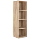 Casaria Bücherregal Skylar 4 Fächer Modern Weiß/Eiche Bild 2