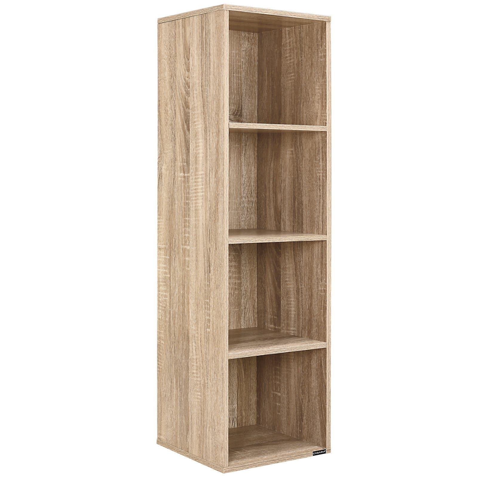 Casaria Bücherregal Skylar 4 Fächer Modern Weiß/Eiche - Bild 2