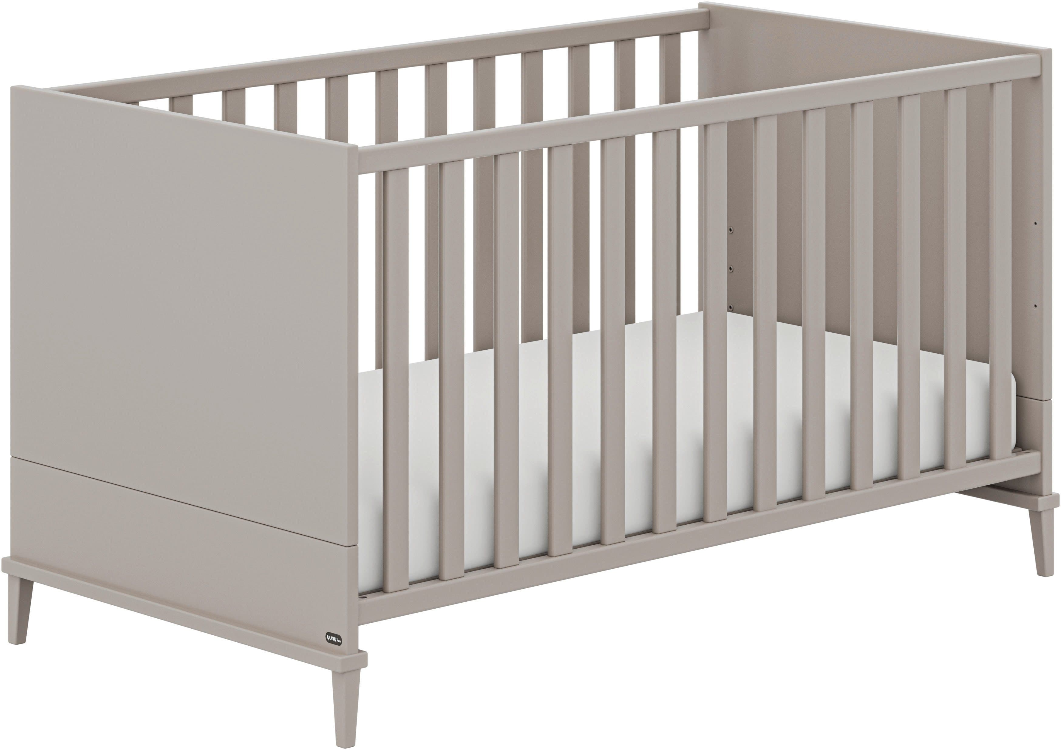 Babybett YUNY BY PAIDI "BROTHER STU in Taupe" Grau Massivholz - Bild 2