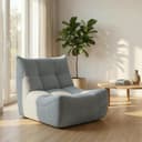 GLP Chenille Loungesessel 1-Sitzer Grau Ergonomisch Bild 2