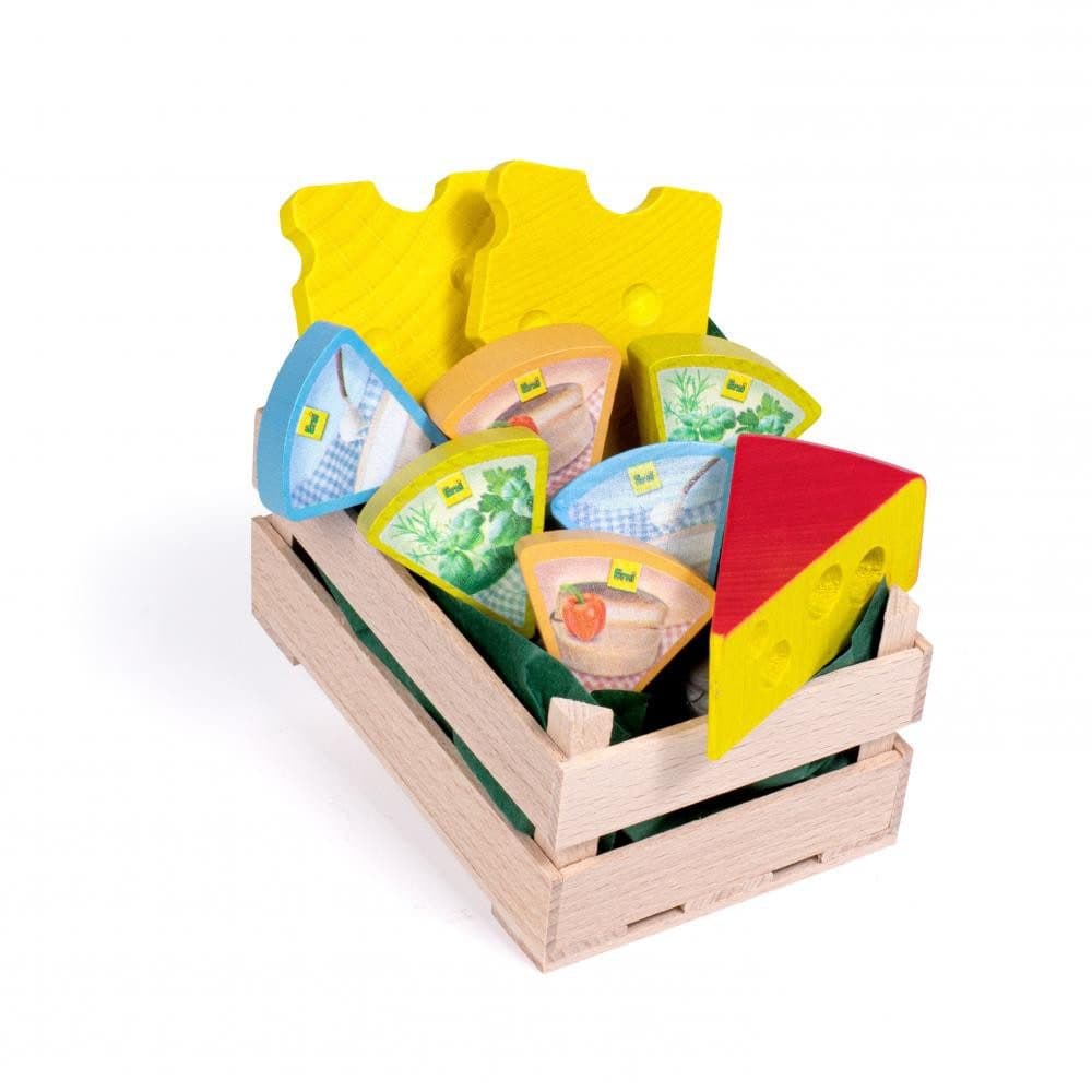 Erzi® Spiellebensmittel Sortiment Käse, klein, Holzspielset, Made in Germany