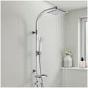 tectake Regenduschsystem Aluminium Chrom-Optik mit Handbrause Bild 2