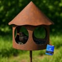 Maxito Vogelhaus mit Ständer wetterfest Metall rustikal Bild 2