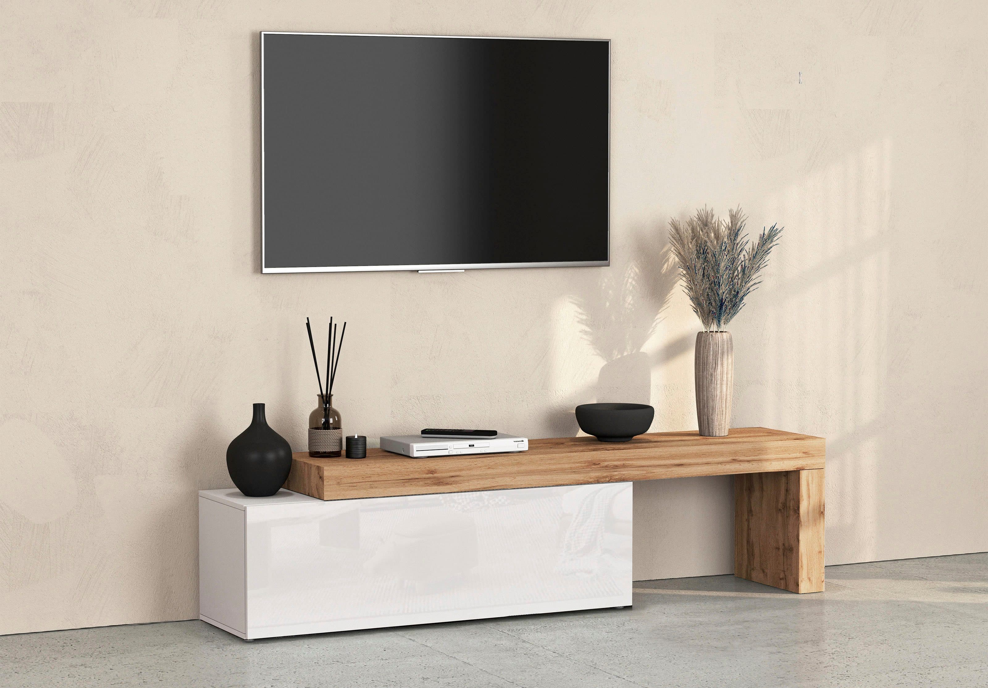 OTTO home Lowboard Chronos TV-Board Weiß Hochglanz - Bild 2