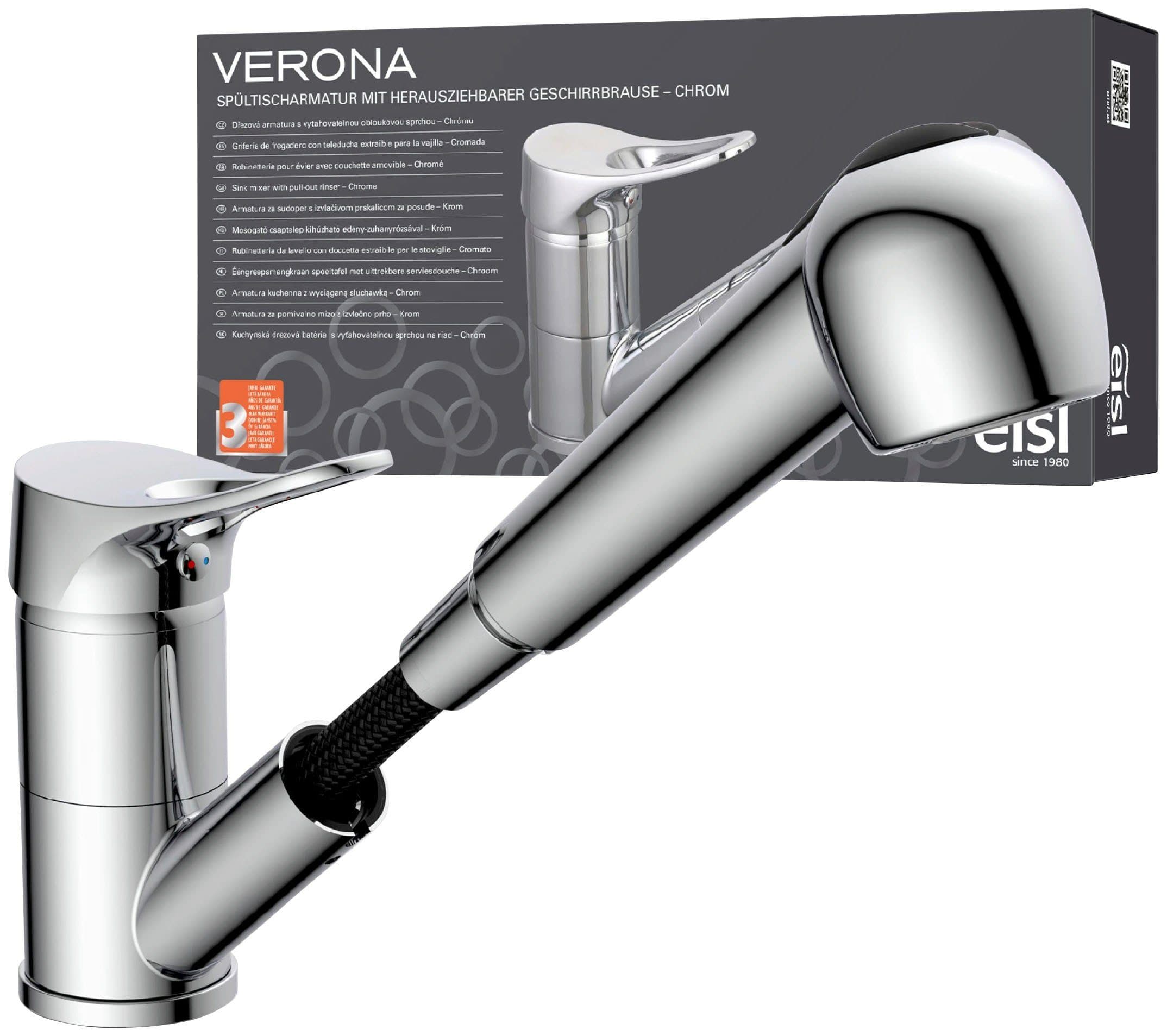 EISL Spültischarmatur Verona Grau Chrom Ausziehbar 360° - Bild 2