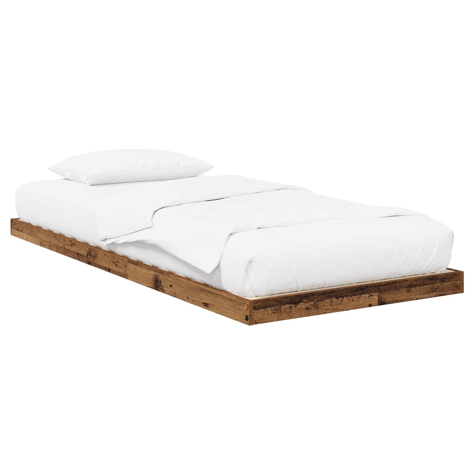 vidaXL Bett Bodenbettrahmen Altholz 86,5 x 200 cm Holzwerkstoff - Bild 2
