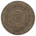 vidaXL Teppich Handgefertigt Jute Schwarz und Natur 120 cm Runde Bild 2
