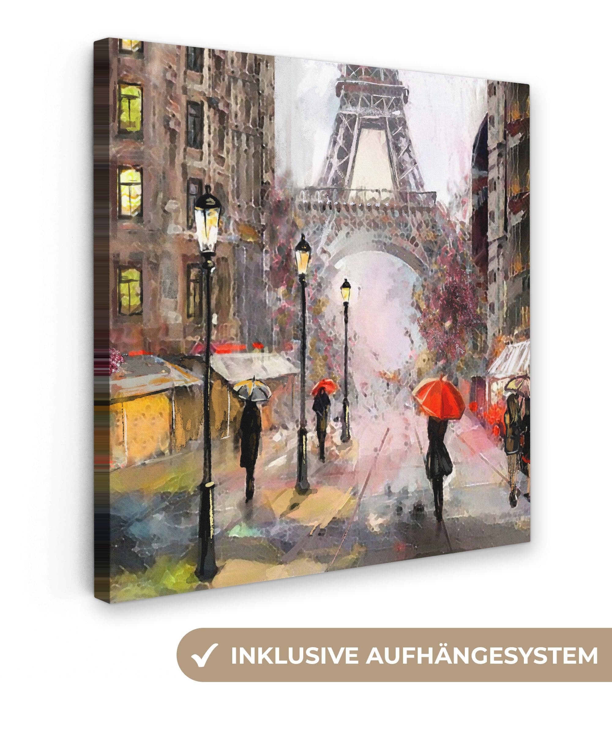 OneMillionCanvasses® Leinwandbild Paris Eiffelturm 20x20 cm - Bild 2