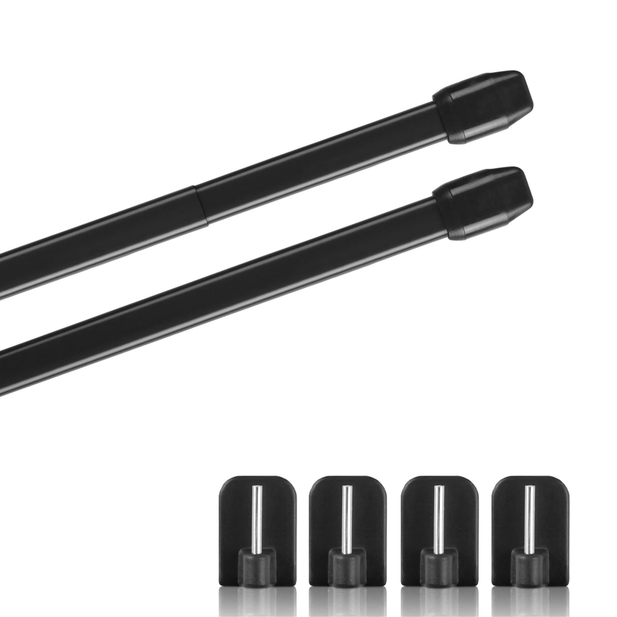 Bestlivings Vitragestange 2er-Pack Schwarz Edelstahl Ausziehbar - Bild 2