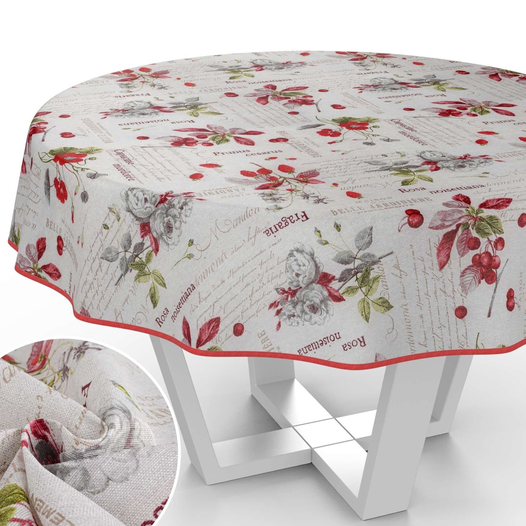 ANRO Tischdecke Grau Frühling Baumwolle Polyester mit Schutzbeschichtung - Bild 2