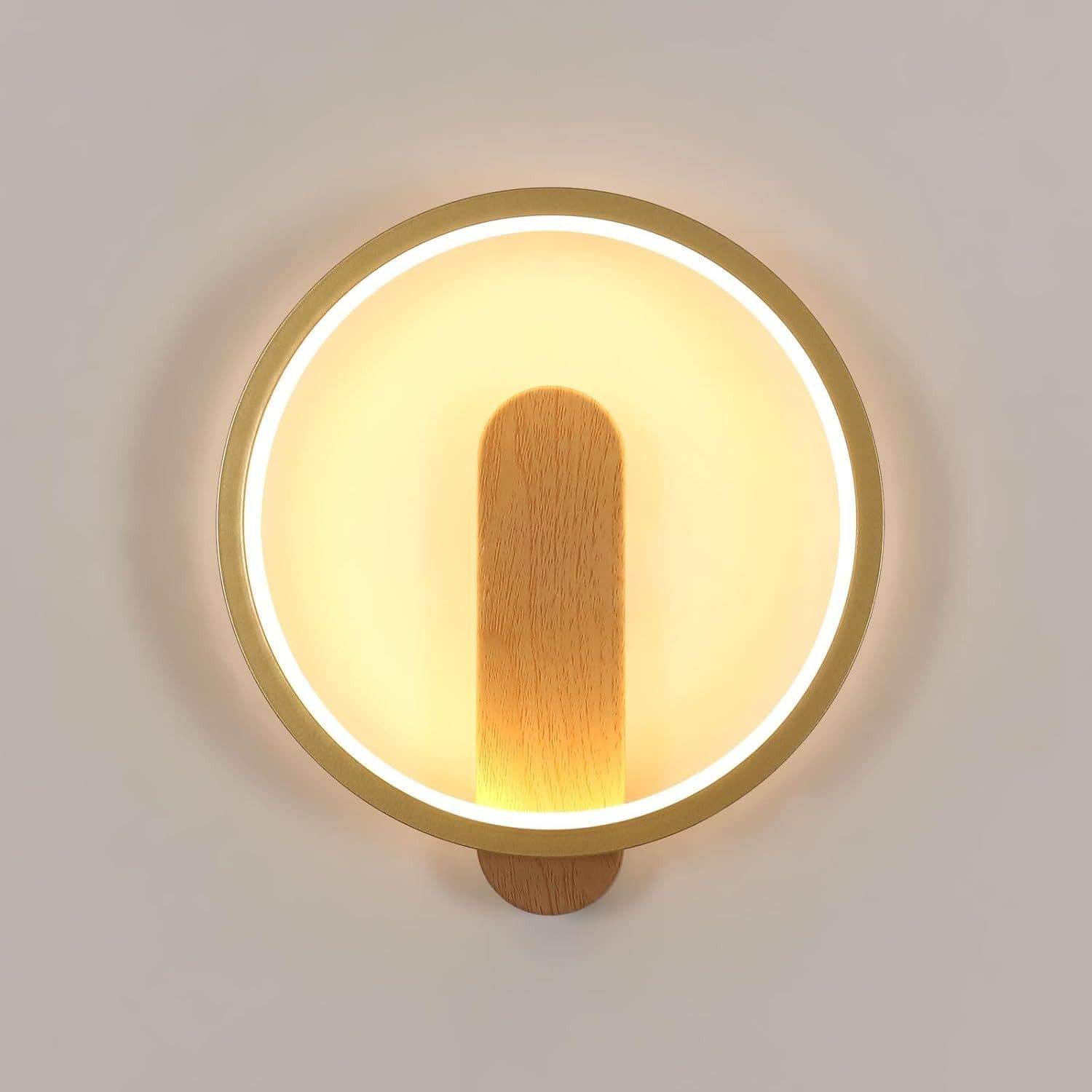 Riserva Wandleuchte Runde Holz-Optik 13W LED Warmweiß Modern - Bild 2
