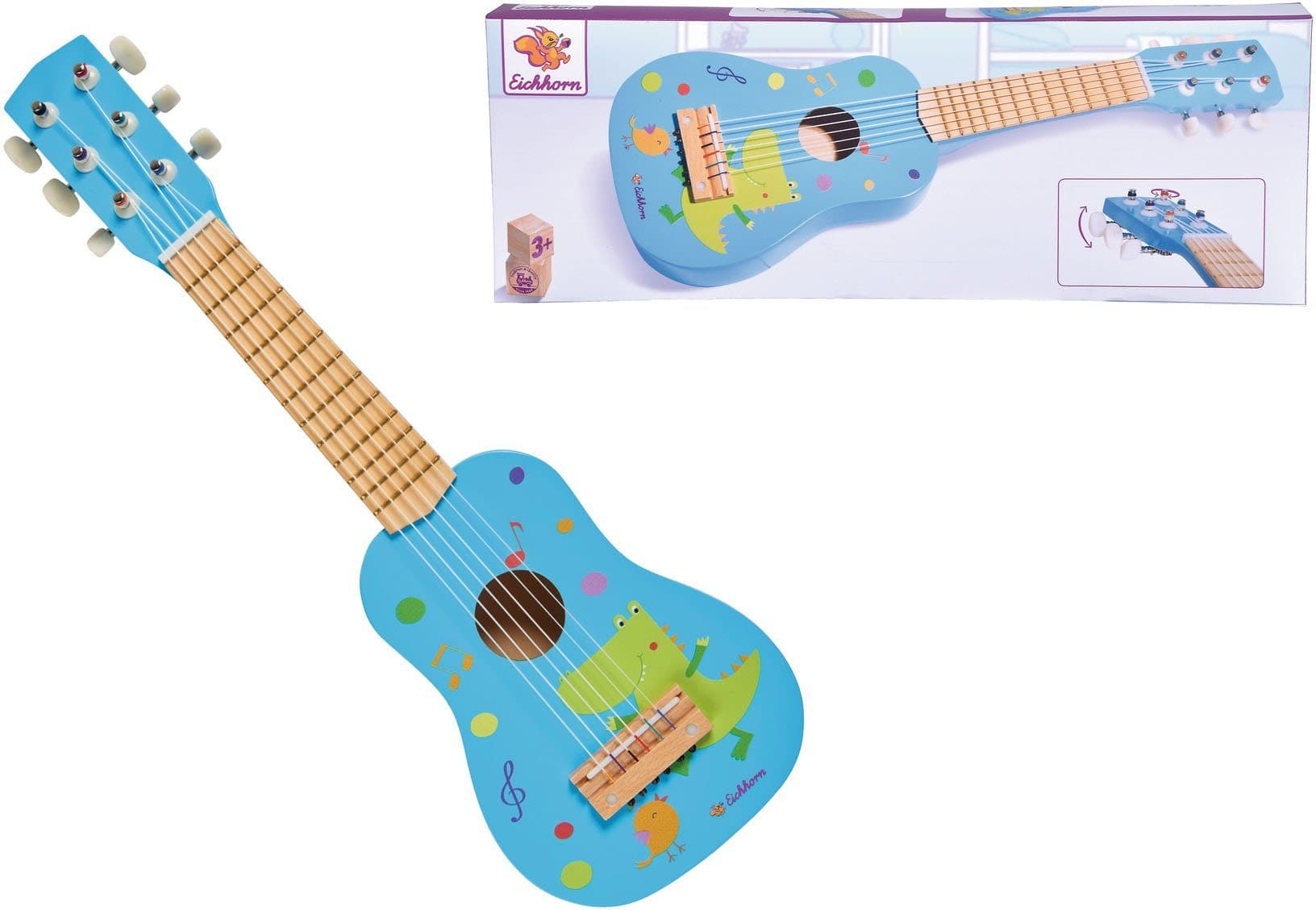 Eichhorn Holzgitarre Blau Spielzeug-Musikinstrument - Bild 2