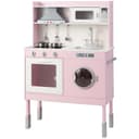COSTWAY Spielküche Kinderküche Holz 3-fach höhenverstellbar Rosa Bild 2