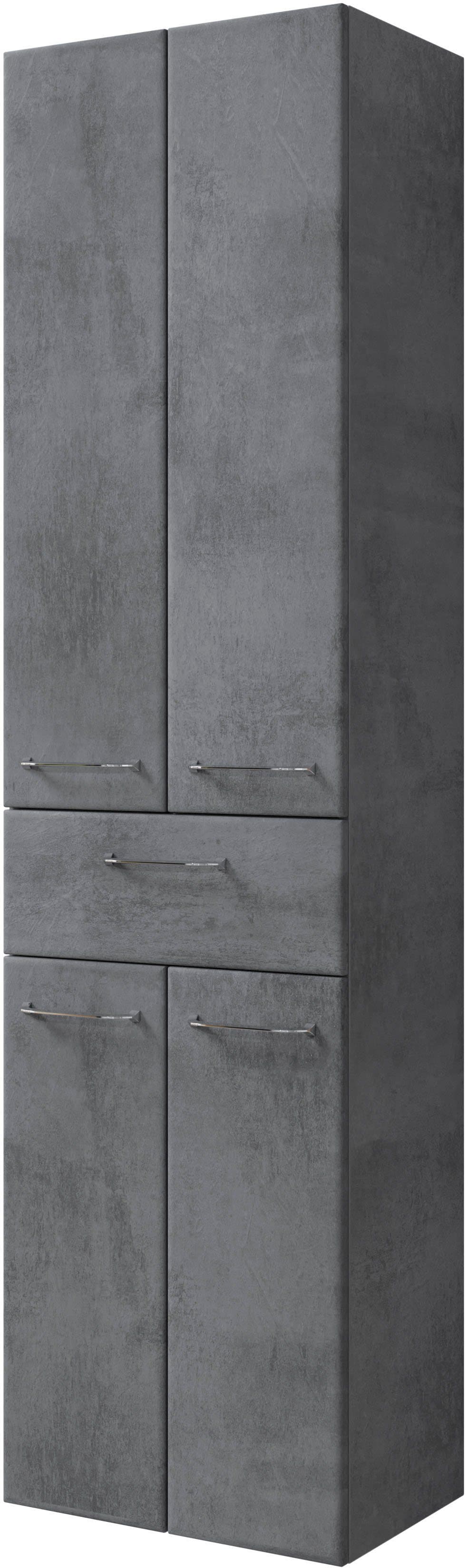 Hochschrank Badschrank oxid dunkelgrau quer - Bild 2
