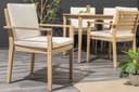 riess-ambiente Gartenstuhl KOPENHAGEN Akazie beige mit Kissen wetterfest Bild 2