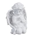 relaxdays Engelfigur Betender Grabengel Weiß Polyresin Bild 2