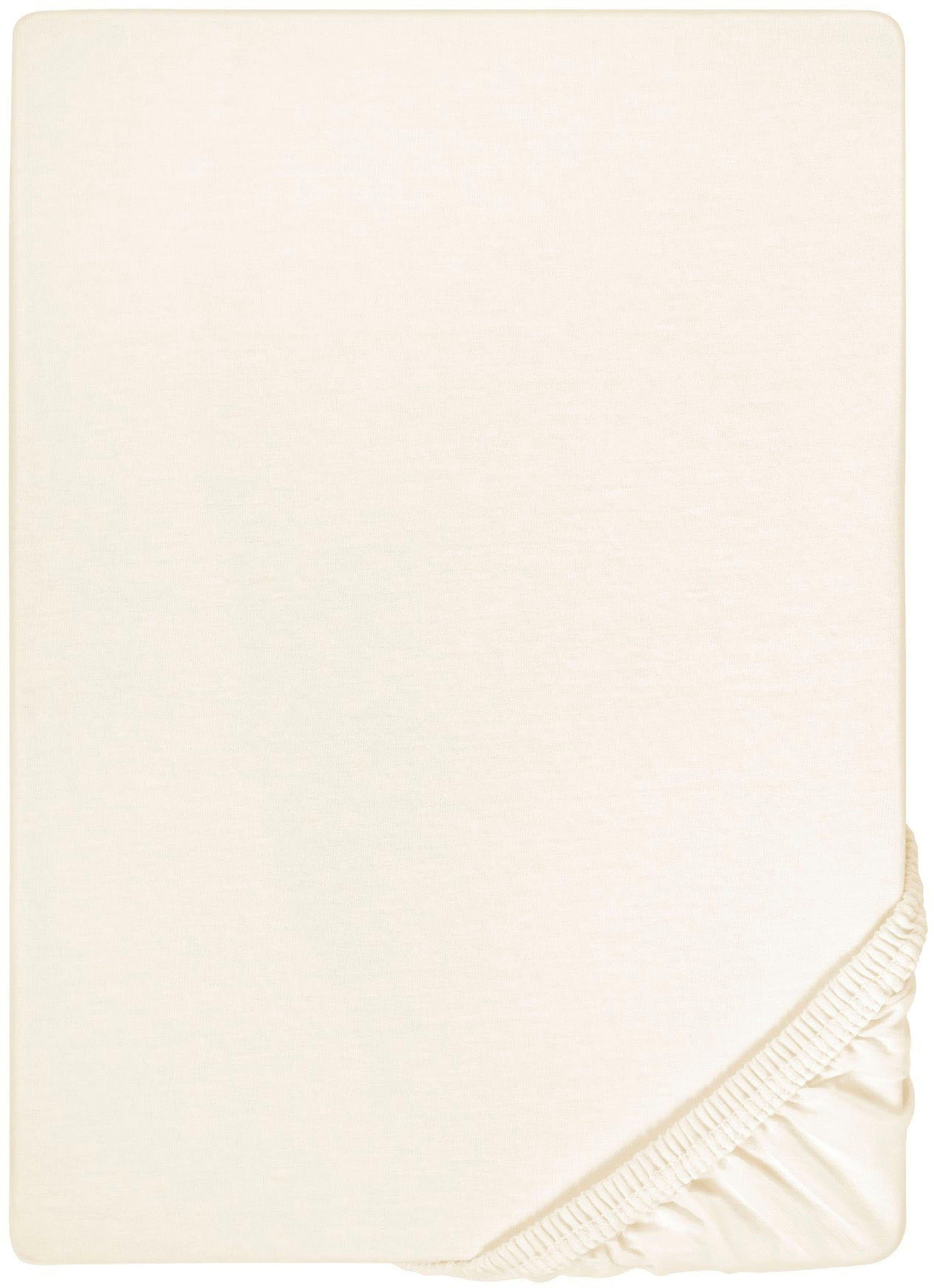 Biberna Spannbettlaken THEA Jersey-Elasthan Beige - Bild 2