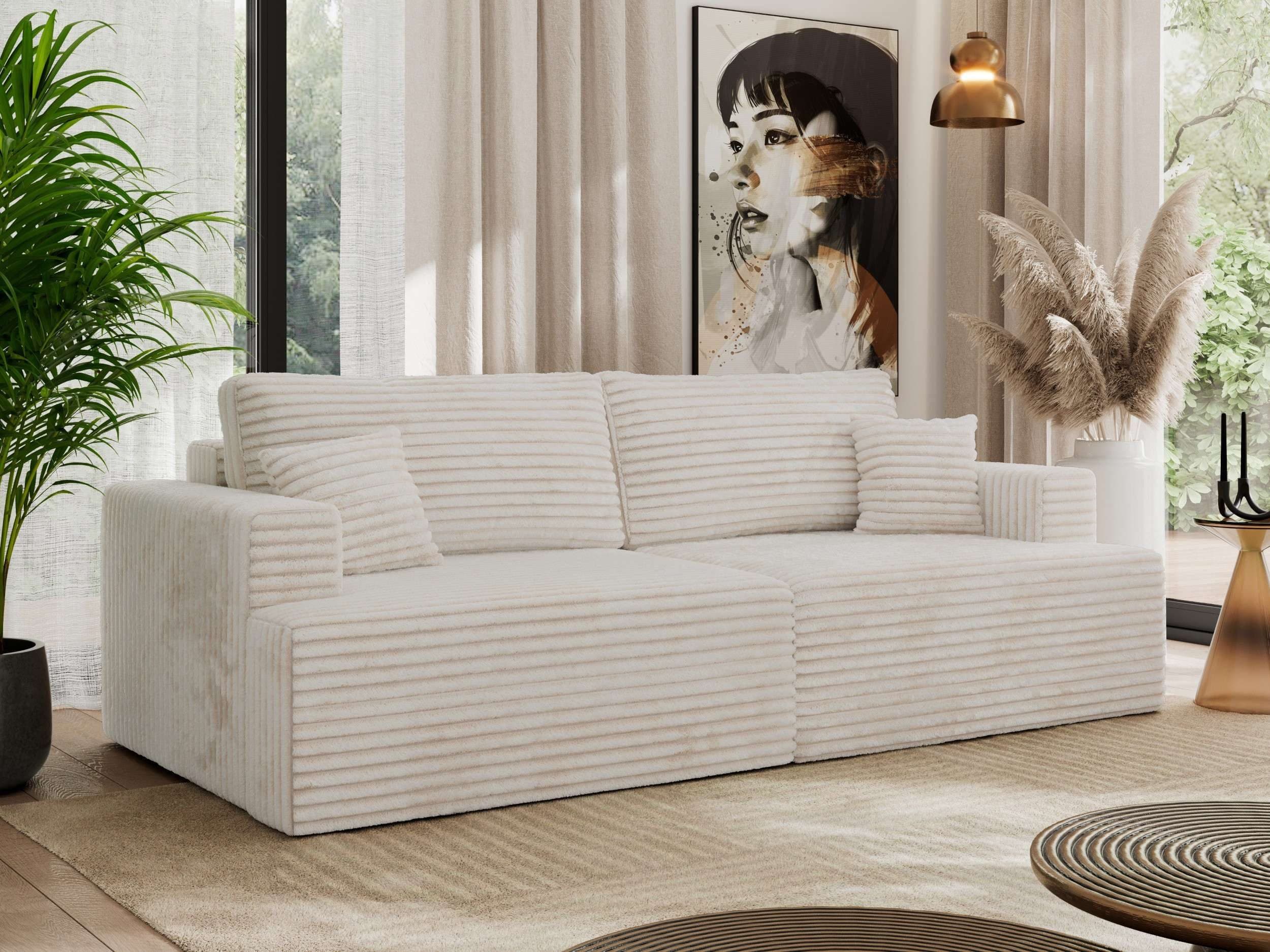 MKS MÖBEL Schlafsofa VIRELLA 4-Sitzer Grau - Bild 2