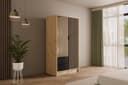 ALTDECOR Drehtürenschrank NELIA mit Spiegeltüren Schwarz Modern Bild 2